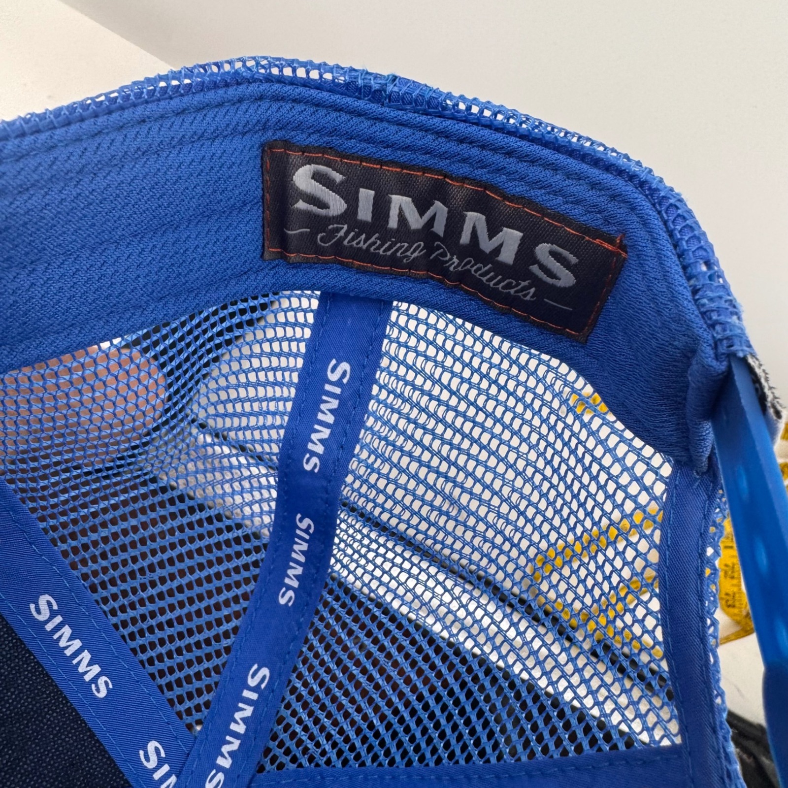 Simms Fishing Products Blue Vr Logo Trucker Hat Snapback Mesh Cap Osfm — image 6 of 7